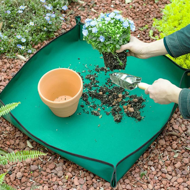 Mat Plants Transplanting Mat Foldable Succulent Potting Mat Thickened Portable Gardening Mat 50x50cm for Garden