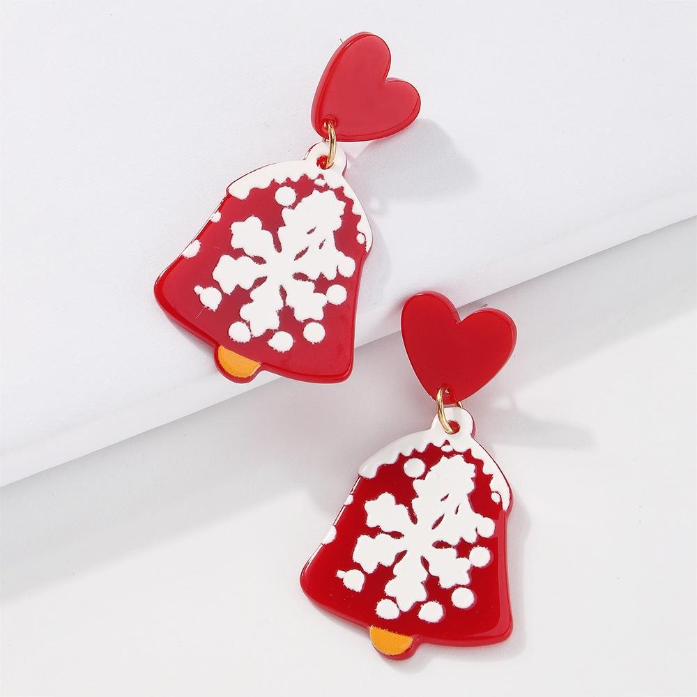Women Christmas Tree Deer Snowman Drop Earrings Girls Christmas Gifts