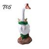 Festive Goose Clothing Accessory Christmas Porch Accessory, Deer Antler Hat, Plush Elk Santa Tree Collar, Statue Hat Apparel for 23 Inch Outdoor Yard