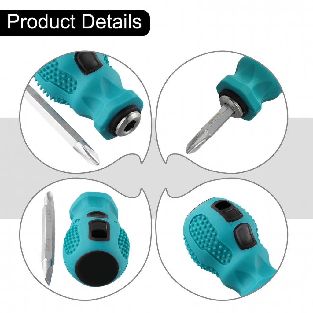 Screwdriver Magnetic 2-in-1 Convenient Cross Screw Double Head