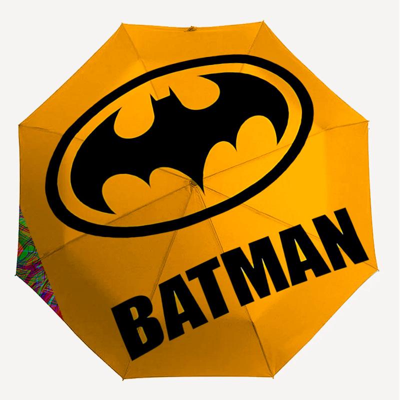 1PC Warner Batman Umbrella-8-Rib Reinforced, Automatic Open, Lightweight & Durable-A67
