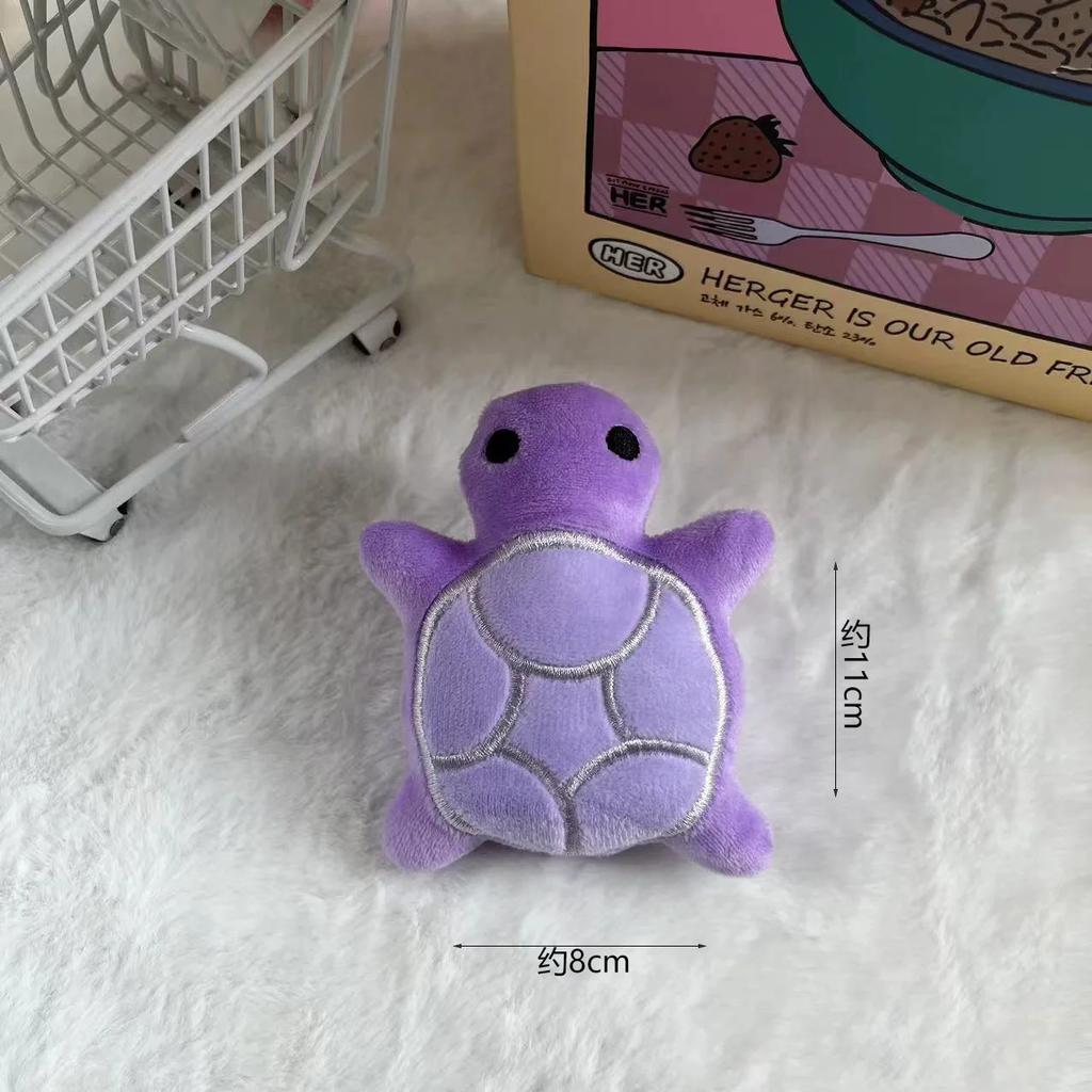 Mini Turtle Plush Dog Toy Chewable Soft Rubber Interactive Cute Durable Teeth Grinding Play Fun for Dogs