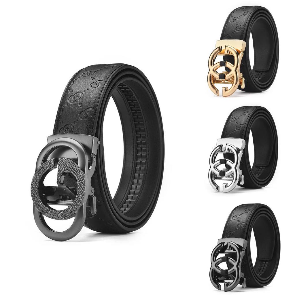 Mens Genuine Leather Belt With Auto Buckle For Office And Casual Outfits