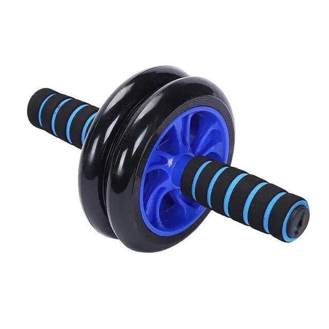 Abdominal Double Wheel Roller Muscle Exercise Equipment Workout Fitness Wheel with Knee Pad Ab Roller Gym Roller Trainer