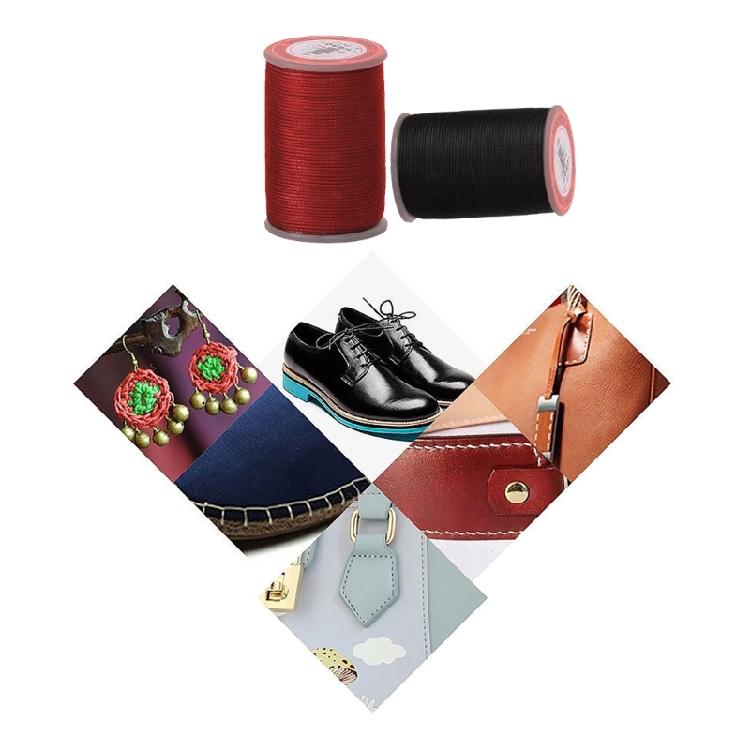 Waxed Sewing Thread for Leather Sewing Hand Stitching Polyester Sewing Thread 0.55mm Beading Cord Thread 120yds/Roll