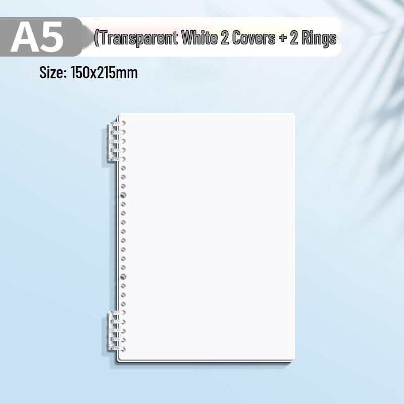 A4 Soft Cover Loose-Leaf Binder, B5 Ring Clip, Coil Binding, Hole-Punched, Notebook Shell (Ring Clips Sold Separately)