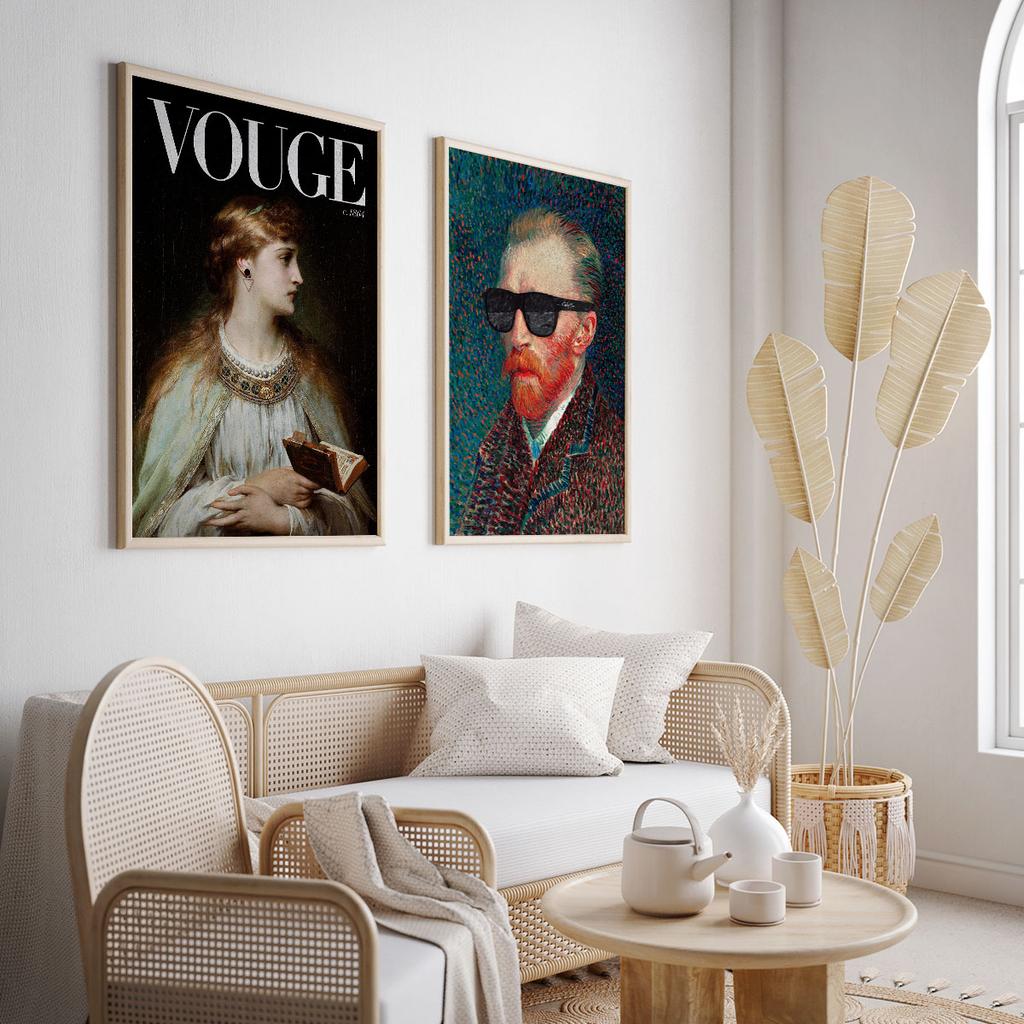 Zestaw dwóch plakatów portret van gogh