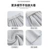 Contrast Color Waist White Gray Sweatpants Women's Spring and Autumn New Loose and Thin Straight Sweatpants Casual High Waist Wide Leg Trousers