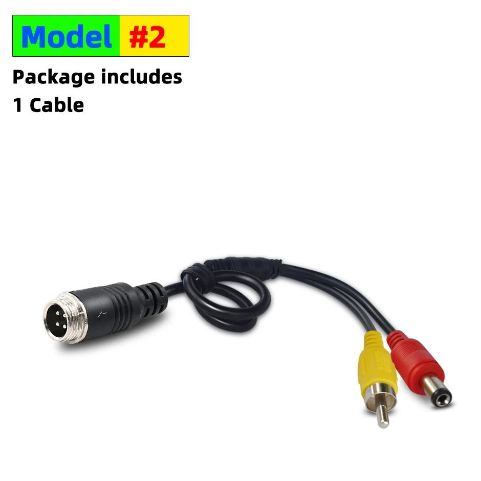Cable Plug Adapter 4Pin Aviation Head Male/Female to RCA AV/Female DC Multiple Converter For Car Rear Backup Camera Monitor