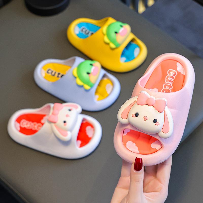 Children's Slippers Summer Boys and Girls Parent-Child Breathable Non-Slip Soft Sole Indoor Bathing Toddler Kids Beach Sandals