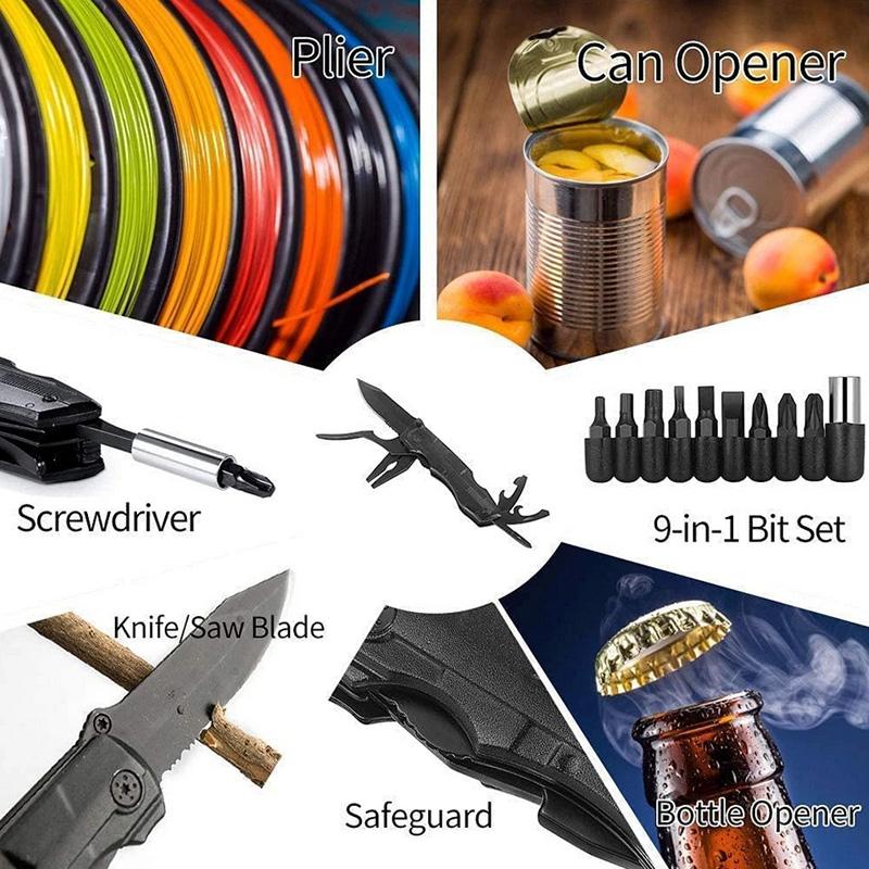 Folding Multitool Traveler MS009G / 9 Tools / Hiking / Fishing / Cycling / Case