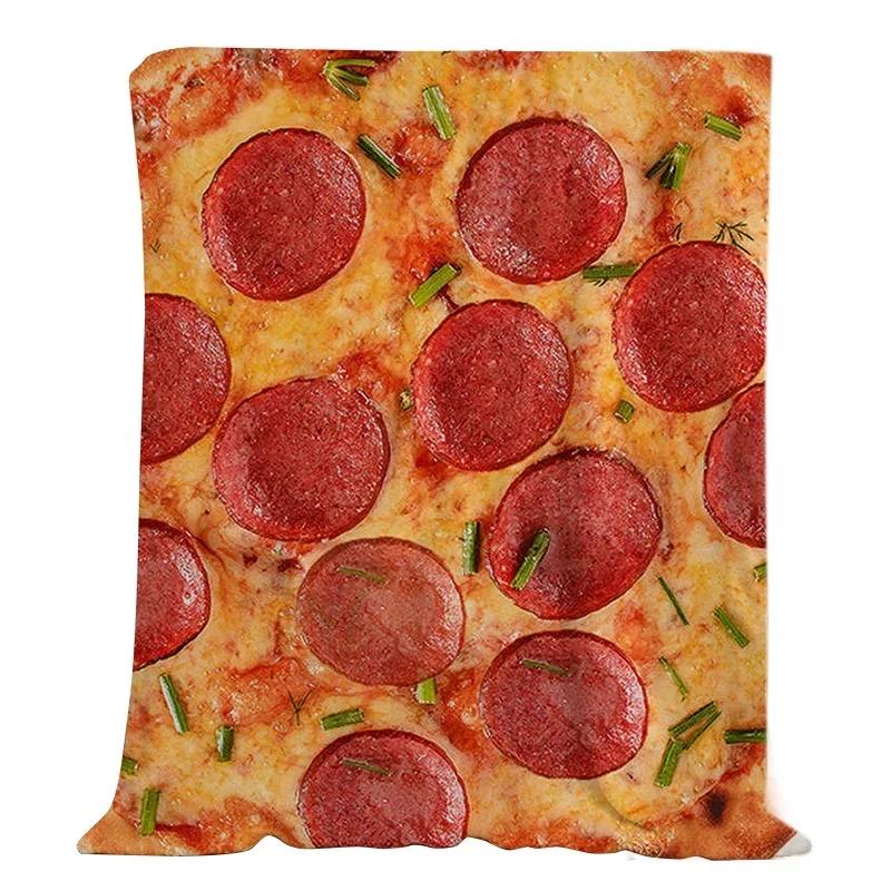 

pizza chicken leg cookies patterns Flannel printed blanket suitable all seasons suitable for living room office sofa and travel 75x100cm (30x40inch)