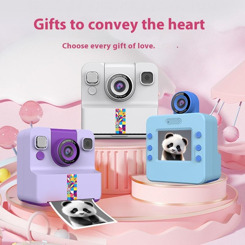 HD Mini Portable Digital Kids Print Camera Instant Thermal Paper Print Photo Travel Outdoor Travel Camera
