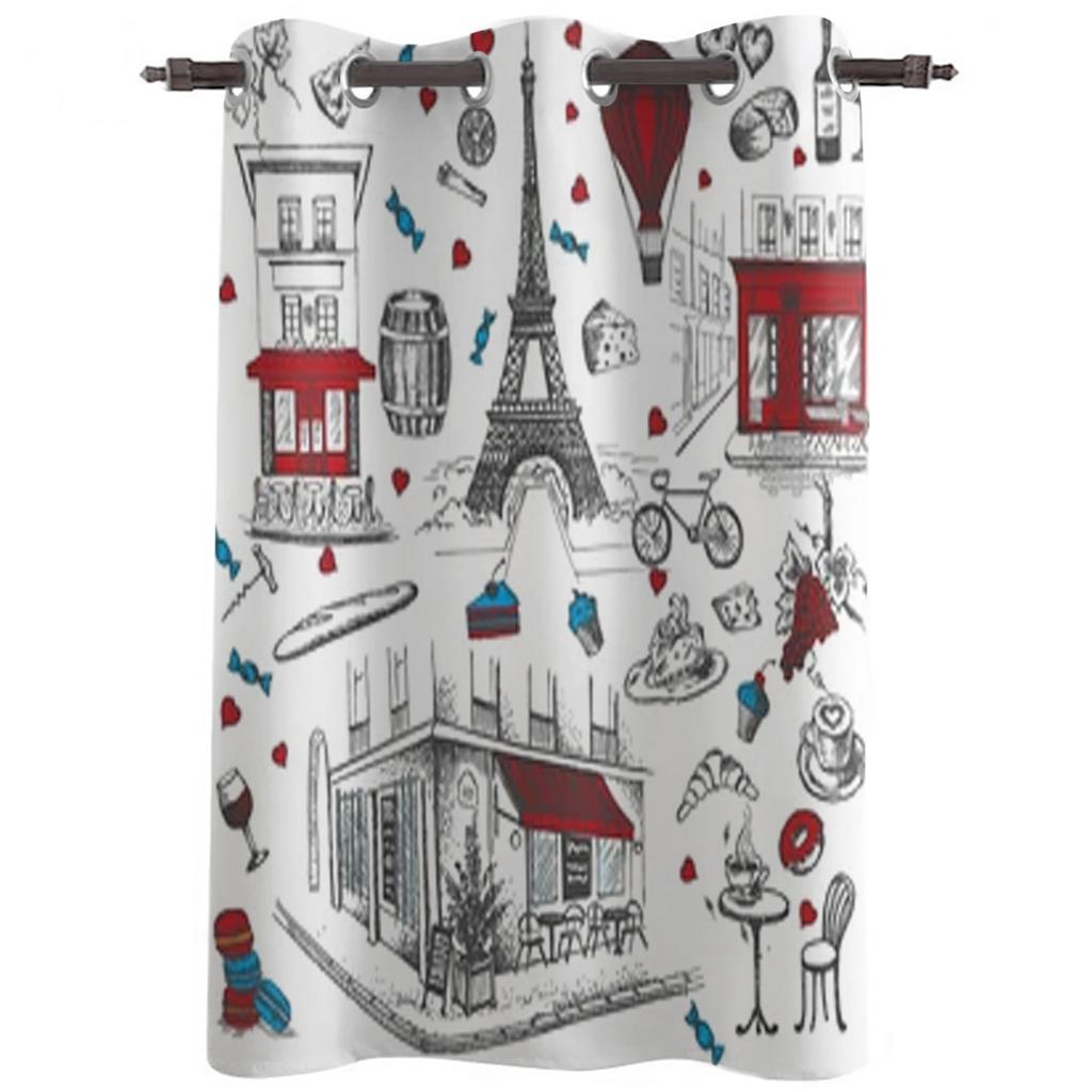 Sommerfrucht Erdbeerblatt Wiederholung Fenster Vorhänge Landschaftliche Vorhänge für Wohnzimmer Dekorative Artikel Wohnzimmer