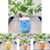 Cute Fruit Bubble Tea Cup Plush Keychain Adorable Cartoon Plush Toy For Kids