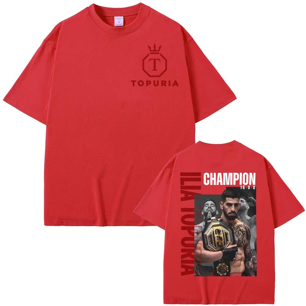 Limited El Matador Ilia Topuria Merch T Shirt Men's Clothing Retro Gothic High Street O-Neck  T Shirts Unisex Oversized T-shirts