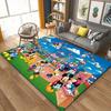 1pc Mickey and Minnie Area Rug, Non Slip Floor Mat, Cartoon Character Design, Soft Velvet, Room Decor, Washable Indoor Carpet