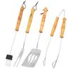 ZISIZ Thickened Outdoor BBQ Fork Set (4-piece)