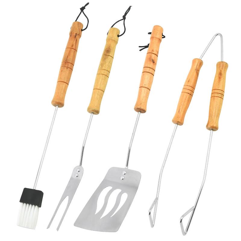 ZISIZ Thickened Outdoor BBQ Fork Set (4-piece)