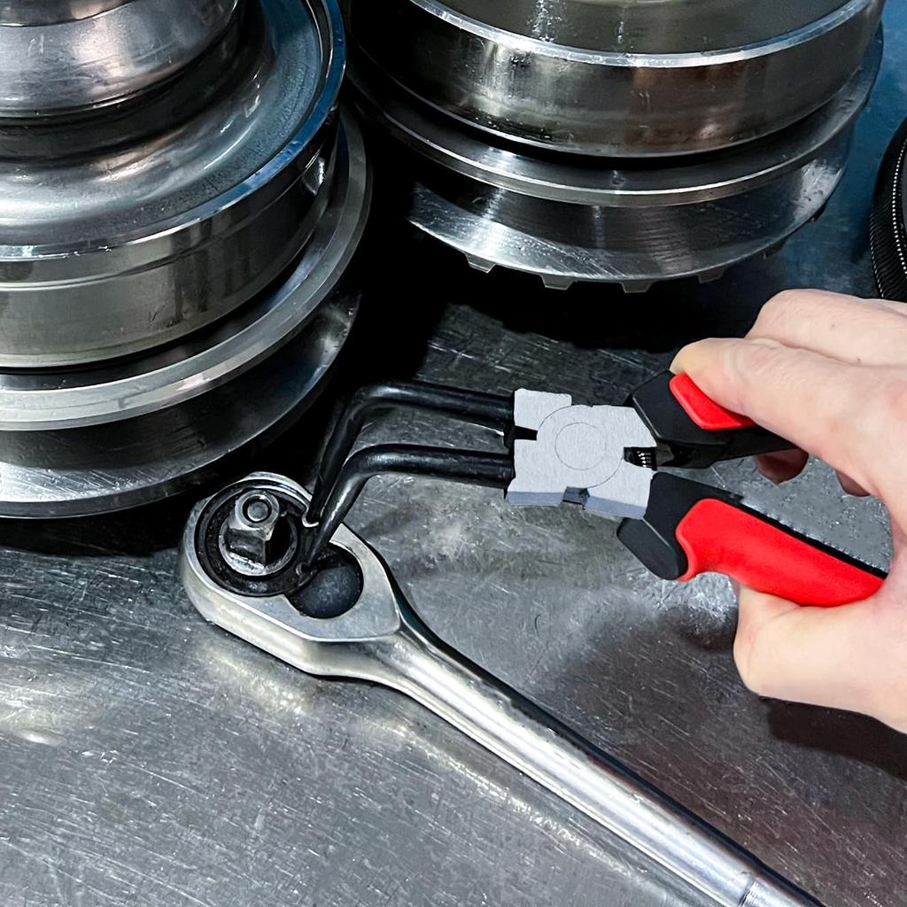LEONTOOL Long Bent Snap Ring Circlip Removal Bent Long Long Long Curved Spring Tool for Cylinder Brake Front Snap Ring Specialized Tool Pliers, C-Ring