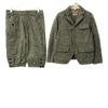 Made In Japan Wool Blend Nep Pants Suit Setup Boy Green System Women Used