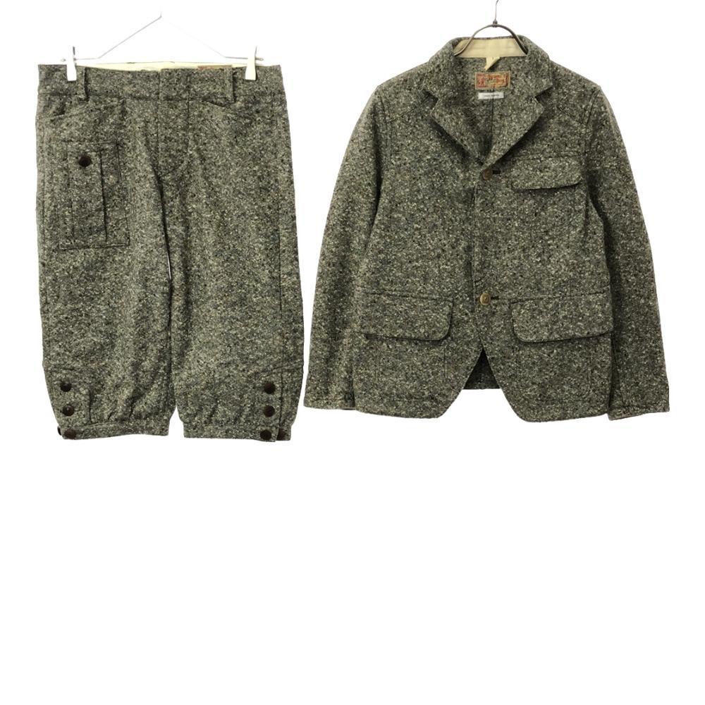 BEAMS BOY Made in Japan Wool Blend Nep pants suit Setup boy Green system Women Used