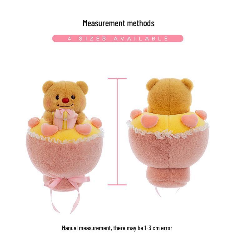 Butter Gift Box Bear Bouquet: Cute Plush Doll for Valentine's Day Girlfriend Gift