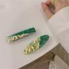 Print Fashion Acetate Sheet Green Hair Ornaments Women Hair Clips Korean Style Hairpins Hair Claws