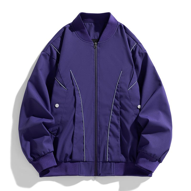 Pocket Decoration Baseball Jacket for Men Street Loose Versatile Jacket Top for Men