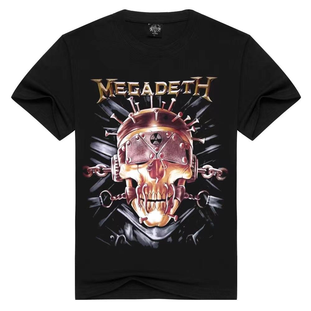 Rock Band ACDC Short Sleeved T-shirt Simple Loose Summer Casual Versatile Round Neck Men's T-shirt
