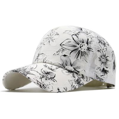 Hat Ladies Outdoor Shade Lace Thin Breathable Baseball Cap Spring Summer Flowers Sun Hat