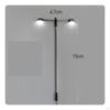 Double Head Model Street Light High Brightness Miniature LED Lamp Post Realistic Design Diorama