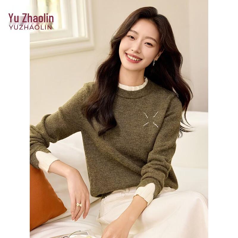 YUZHAOLIN Women s Retro Striped Thick Knit Sweater L