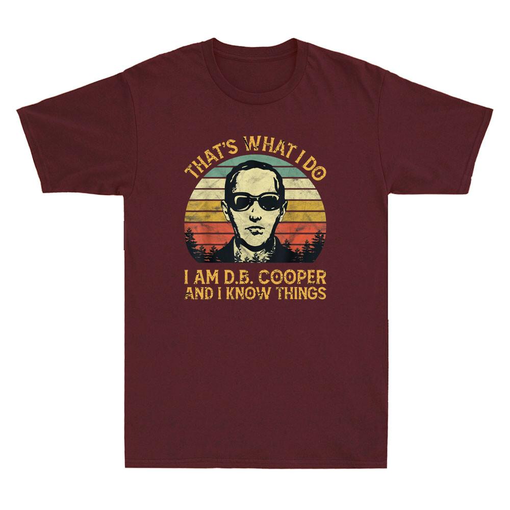 Das ist, was ich tue, ich bin Db Cooper und ich weiß Dinge Lustiges Vintage Unisex T-Shirt