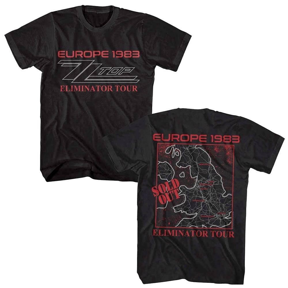 ZZ Top Elimination Europe Tour 1983 Vintage T-Shirt Heavy Cotton All Size XXXXL