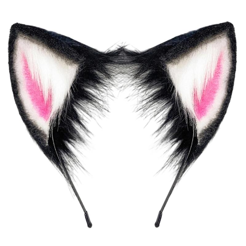 

Plush Animal Ears Headbands With Detachable Tail Costume Hairpieces for Childrens Halloween Dressing Up Event