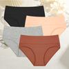 4Pcs/Set Comfortable Panties Solid Color Basic Briefs for Women Cotton Underwear S-XXL Panty Plus Size Women's Lingerie