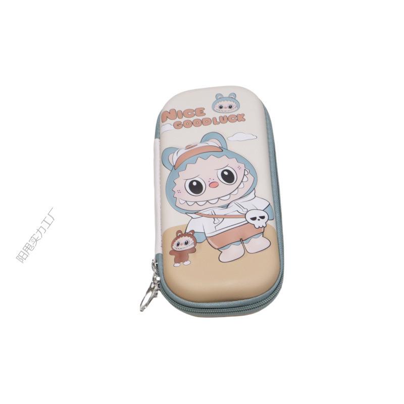 Cartoon pencil case, stationery box for boys and girls, large-capacity multi-functional 3D three-dimensional pencil case for primary school students