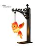 Birthday Surprise for Fans Magical Bookshelf Lamp with Owl Phoenix And Stag Figures, Vintage Iron Stand Warm Nighttime Reading Light, Light Decorative