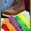 1 Pair Strong Round Shoe Laces 4 MM Trainers Shoelaces New Boot Laces Work Shoes