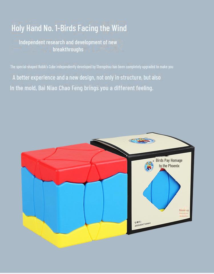 Shengshou Phoenix Tribute Colored Educational 3x3 Leather Grain Rubik's Cube