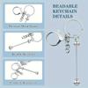 5pcs Beadable Keychain Bar, Alloy Blank Beaded Keychain Blanks For Pendant Beads DIY Keychain Making Supplies Jewelry Making Gift