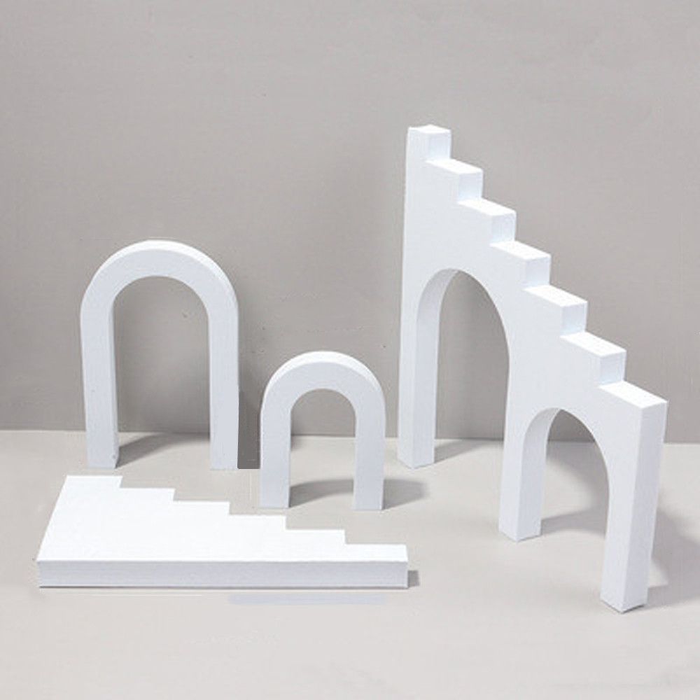 Photography Table Ins Wind Net Red White Photographic Prop Shooting Props Geometric Stereo