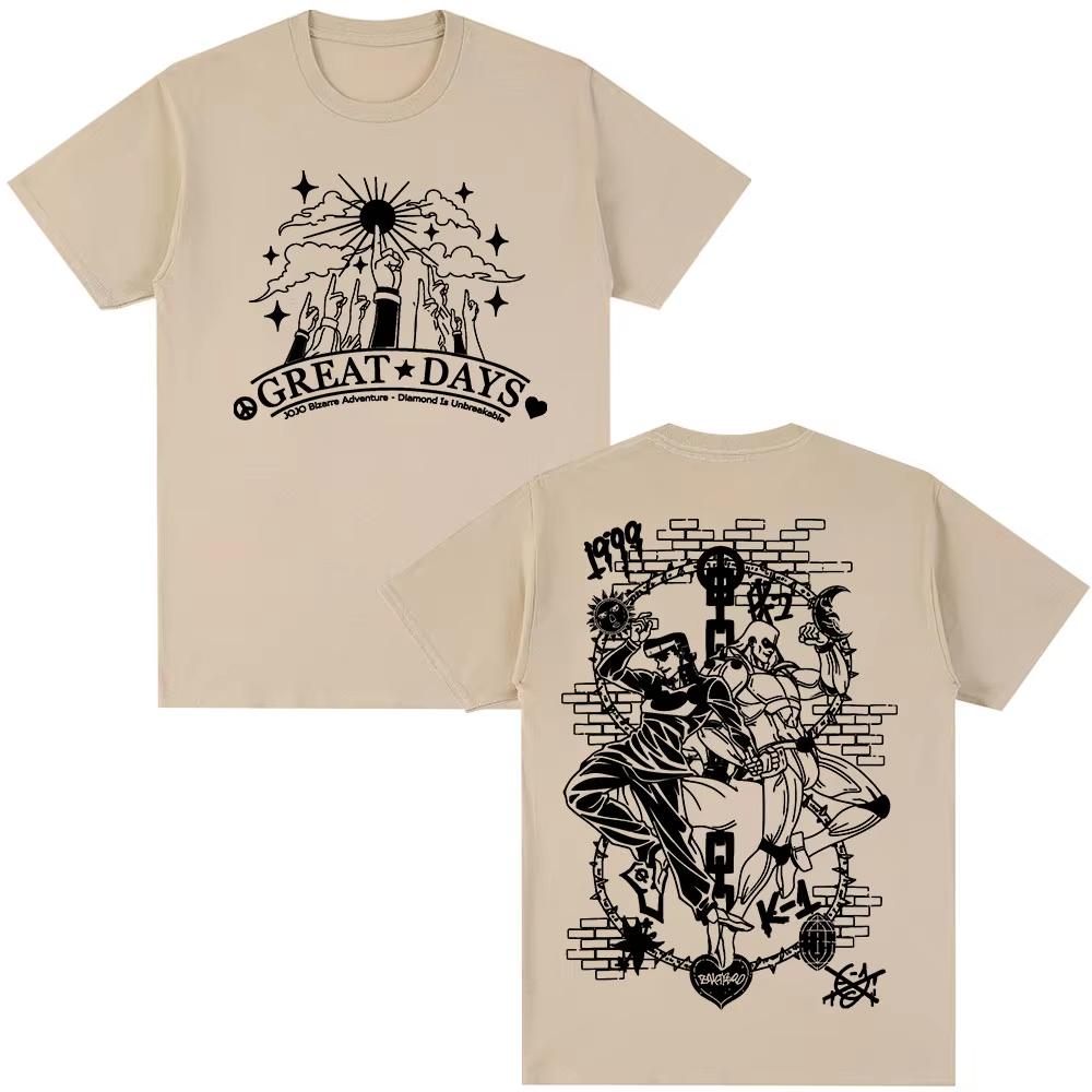 Show Off Your Love for JoJo’s Bizarre Adventure Diamond Is Unbreakable with This Great Days Themed Black T-Shirt