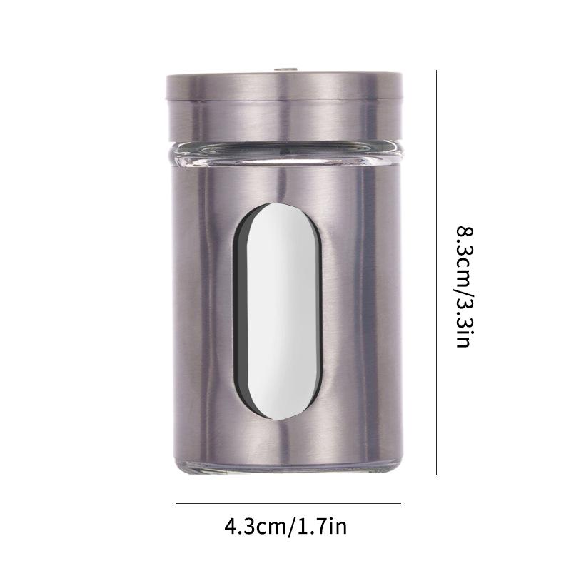 Pojemniki na przyprawy ze stali nierdzewnej Szklana butelka do smarowania Garnek do grilla Pieprz Uchwyt na wykałaczki Solniczka Obrotowy