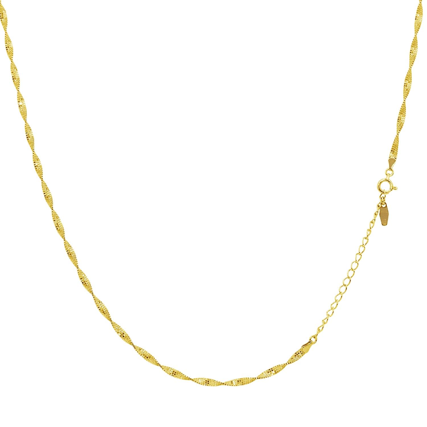 

Gold Chain Necklace K18 18K Fillet Width Maximum 45cm Length Adjustable [Lara Christie] 2.2mm lc97-0056