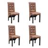 Day and Night - Day and Night Dining Chairs 4 Pack Brown Faux Leather