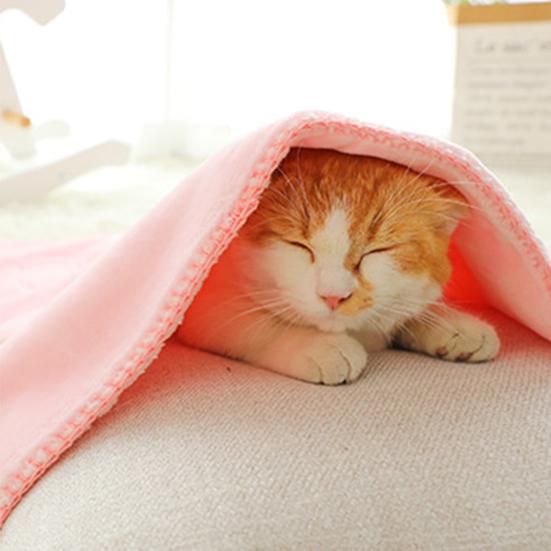 Cat Blanket Soft Keep Sided Velvet Warmth Double Cushion Quilt Cat Kitten for All Seasons