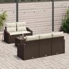 VidaXL Ensemble de canapé de jardin 6 pièces avec coussins en rotin marron 3355267