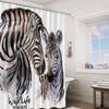 Zebra Sprchový závěs Divoká zvířata Matka a mládě zebra Zvířecí design Černobílé pruhy Koupelnová dekorace Voděodolná látka Safari
